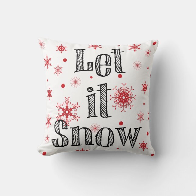 Almohada Deja que nieve (Anverso)