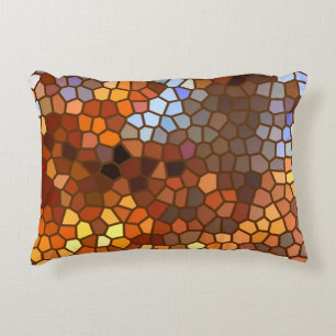 Almohada del acento abstracto del mosaico de otoñ