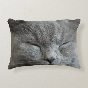 Almohada del acento de la foto del gato Gris Gris