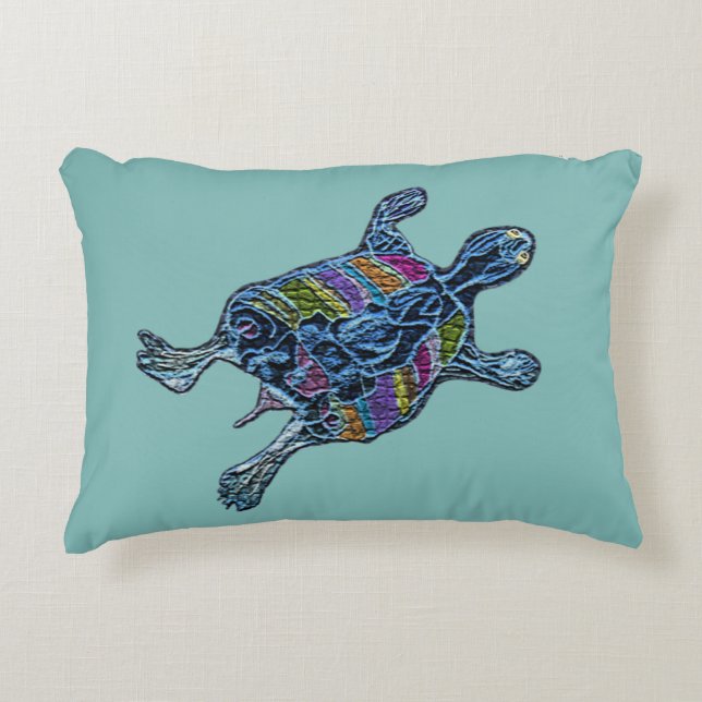 Almohada del acento de la tortuga del mosaico (Anverso)