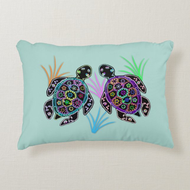 Almohada del acento de las tortugas de mar (Anverso)