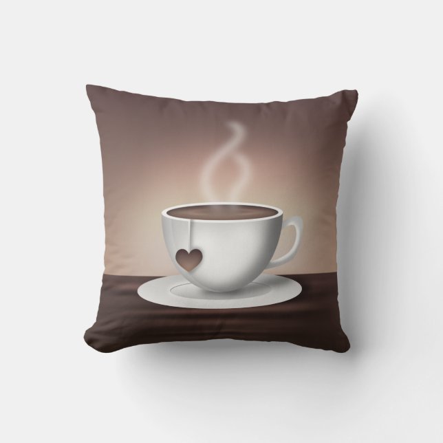 Almohada del acento de Latte del café (Anverso)