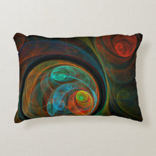 Almohada del acento del arte del resumen azul del 