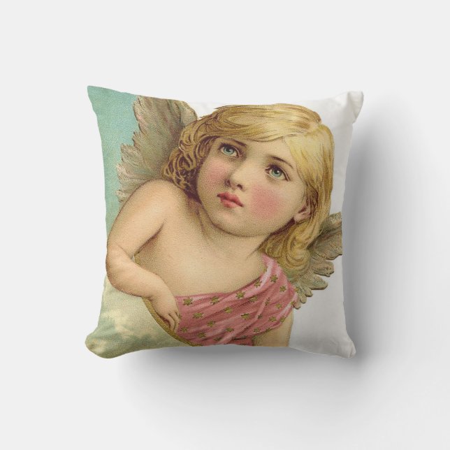 Almohada del acento del chica del ángel del (Anverso)