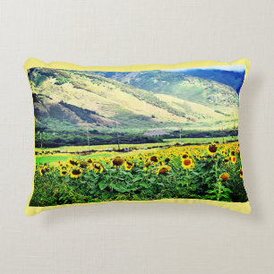 Almohada del acento del girasol de Maui