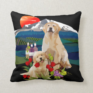 Almohada del acento del golden retriever