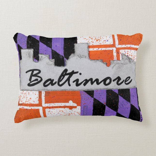 Almohada del acento del horizonte de Baltimore (Anverso)