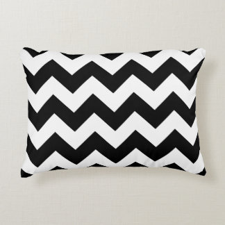 Almohada del acento del zigzag de Chevron - blanco