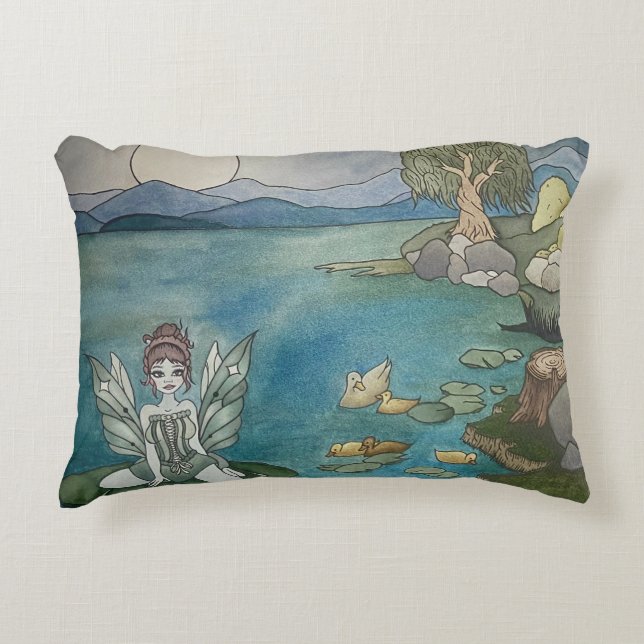 Almohada del acento "Lily Pond encantada" (Anverso)