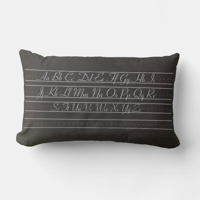 Almohada del alfabeto de la pizarra (Anverso)