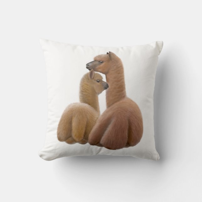 Almohada del amor de la alpaca (Anverso)