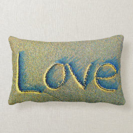 Almohada del amor de la escritura de la arena
