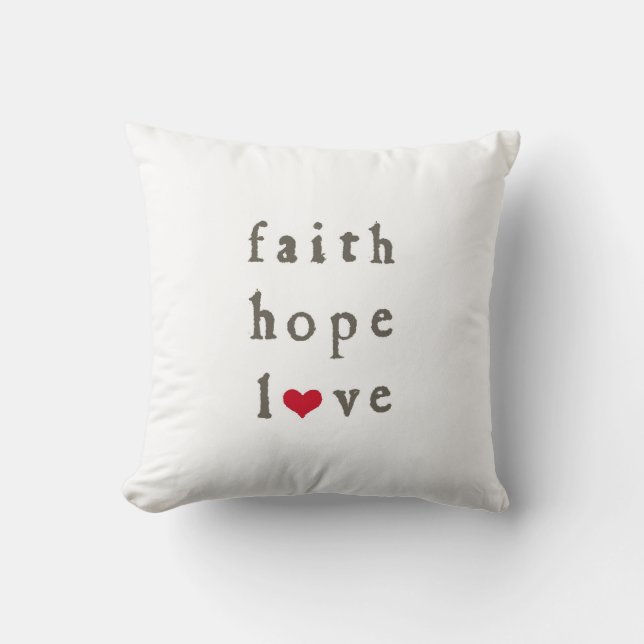 Almohada del amor de la esperanza de la fe (Anverso)