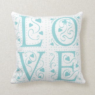 Almohada del amor de la turquesa