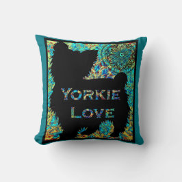 Almohada del amor de Yorkie por el villancico