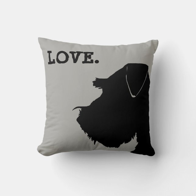 Almohada del AMOR del Schnauzer (Anverso)