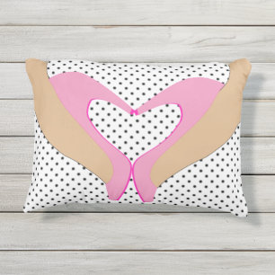 ALMOHADA del AMOR del ZAPATO (reversible)