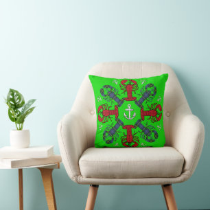 almohada del Ancla de Snowflake para Navidades N.S