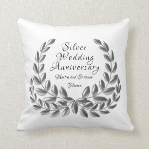 Almohada del aniversario de bodas de plata