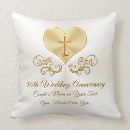 Almohada del aniversario del cristiano 50.o,