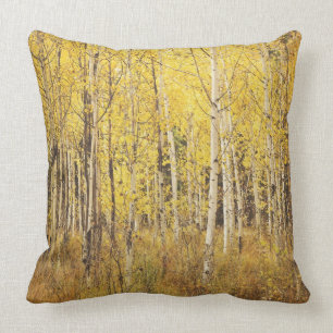 Almohada del árbol de abedul - amarilla, oro
