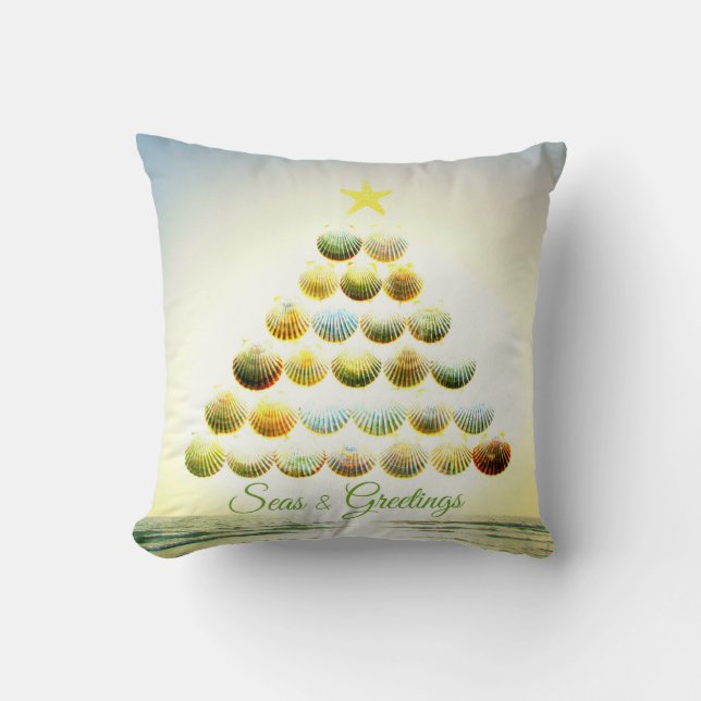 Almohada del árbol de navidad de Shell de los (Anverso)