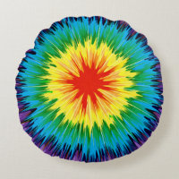 Almohada del arco iris del teñido anudado