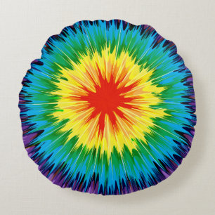 Almohada del arco iris del teñido anudado