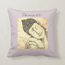Almohada del arte de la acuarela de Namaste Buda