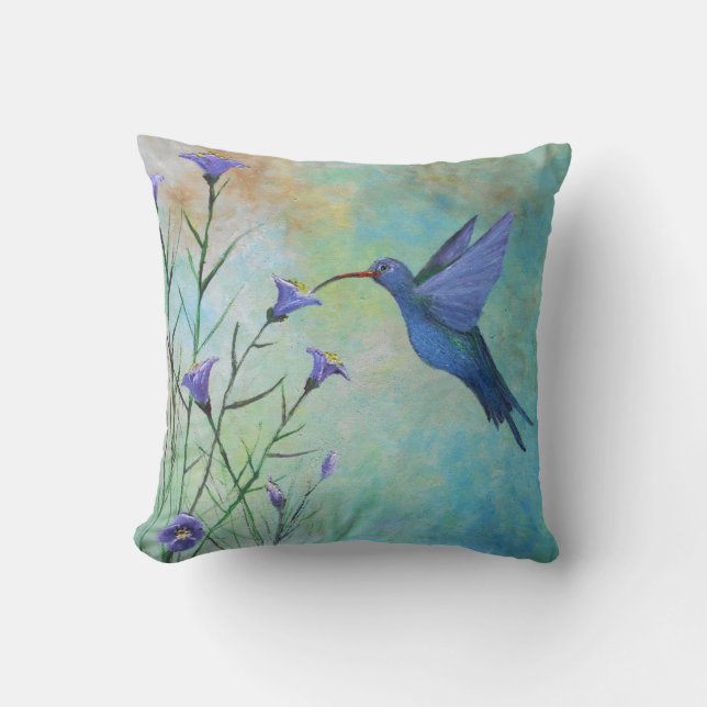 Almohada del ARTE del colibrí (Anverso)