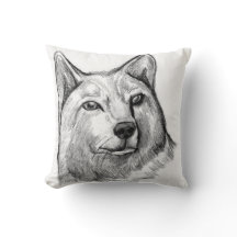 Almohada del arte del lobo