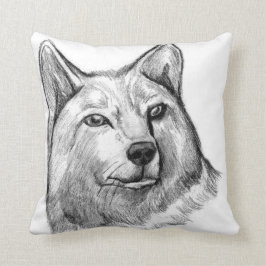 Almohada del arte del lobo