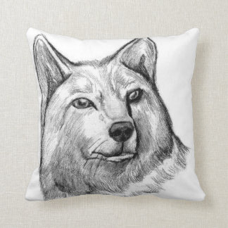 Almohada del arte del lobo