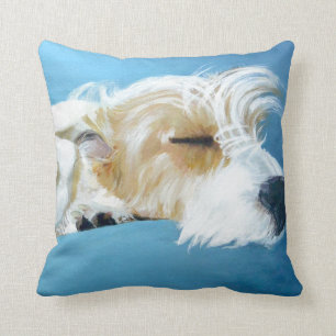 Almohada del arte del perro el dormir Jack Russell