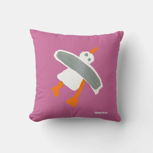 Almohada del arte: Gaviota el tintóreo de Juan en (Anverso)