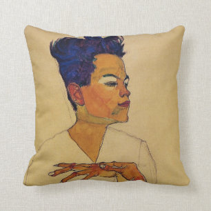 Almohada del autorretrato de Egon Schiele