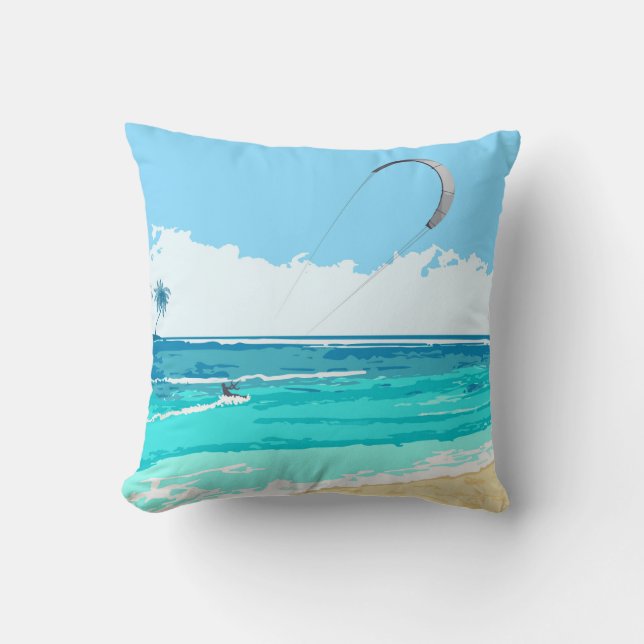 Almohada del azul de Kitesurf (Anverso)