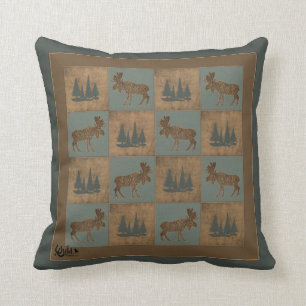 Almohada del azul de los alces de Bull
