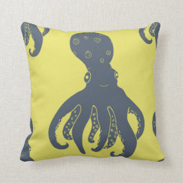 Almohada del bebé del pulpo (amarillo)