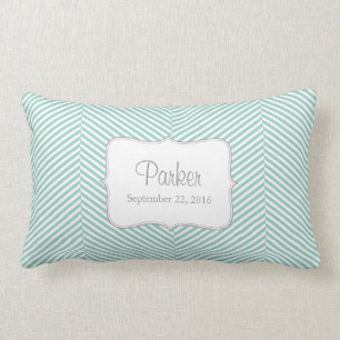 Almohada del bebé - modelo azul de la raspa de