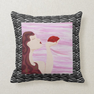 Almohada del beso del fieltro del corazón