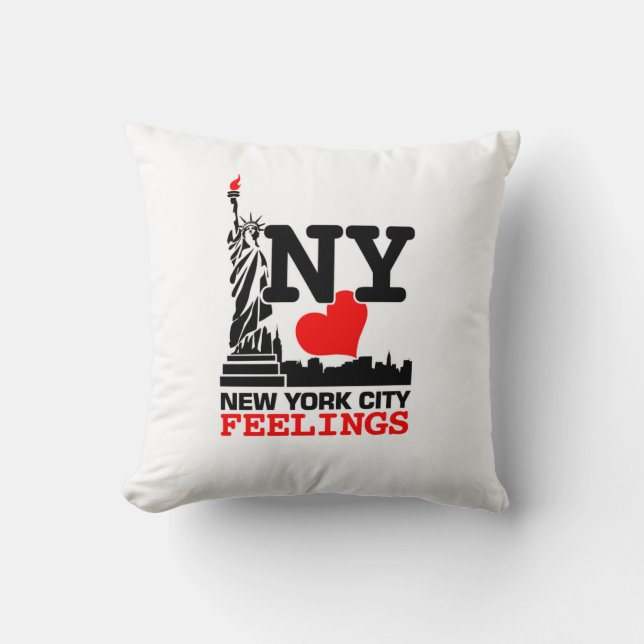 Almohada del blanco de New York City (Anverso)