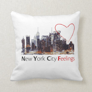 Almohada del blanco de New York City