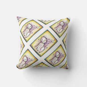 Almohada del bonito del gatito que se sienta