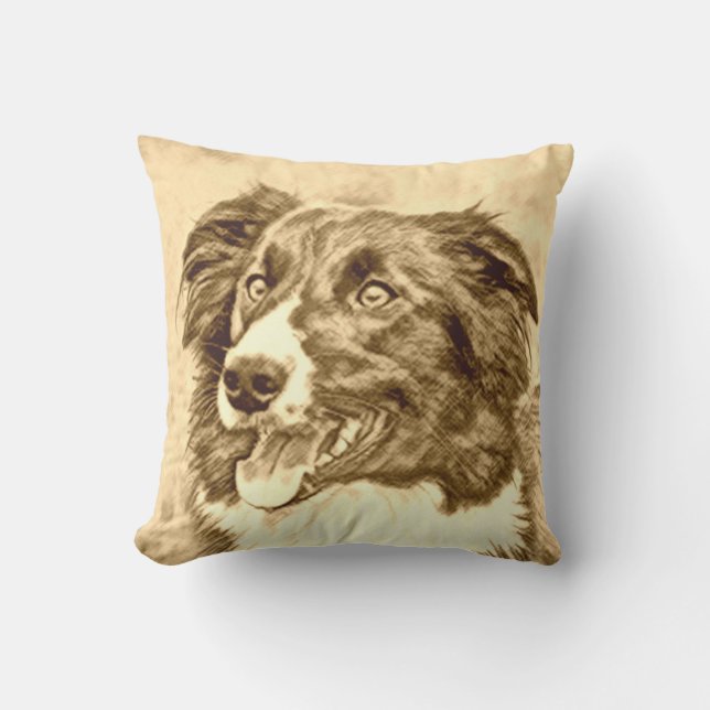 Almohada del border collie (Anverso)