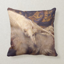 Almohada del Borzoi del encanto del art déco