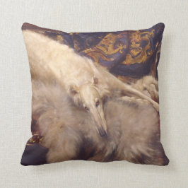 Almohada del Borzoi del encanto del art déco
