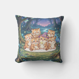 Almohada del Bosque Encantado del Tigre