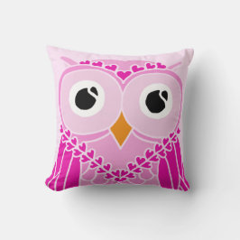 Almohada del búho: Búho lindo del chica