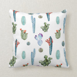 Almohada del cactus (blanca)